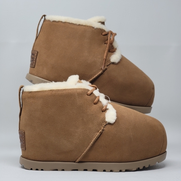 UGG Pumped Lace-Up Chestnut Suede Comfort Women's Slippers Size US 9/UK 7 NEW - Picture 3 of 11